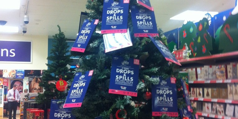 Drops & Spills & Christmas Trees at Tesco