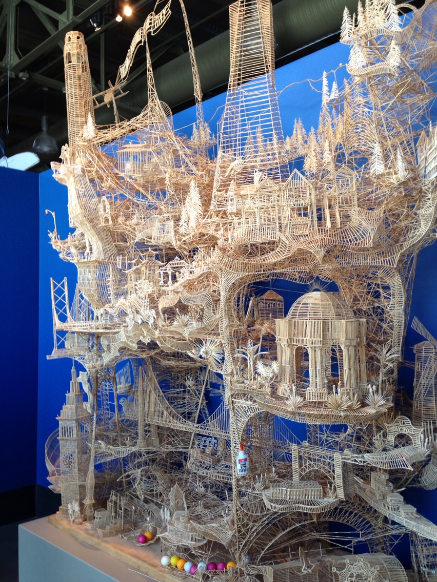 Wow! A toothpick sculpture of San Francisco's landmarks.